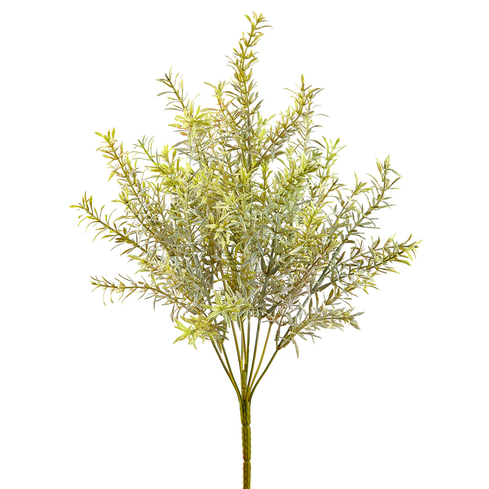 16" Artificial Tea Leaf Plant -Green/Gray (Pack of 12)