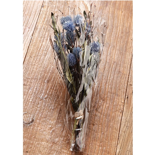 16" Globe Thistle Artificial Flower Stem Bundle -Blue/Lavender (Pack of 4) - Image 2