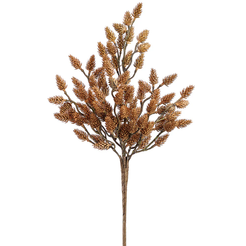 16" Plastic Pinecone Artificial Plant -Brown (Pack of 12)