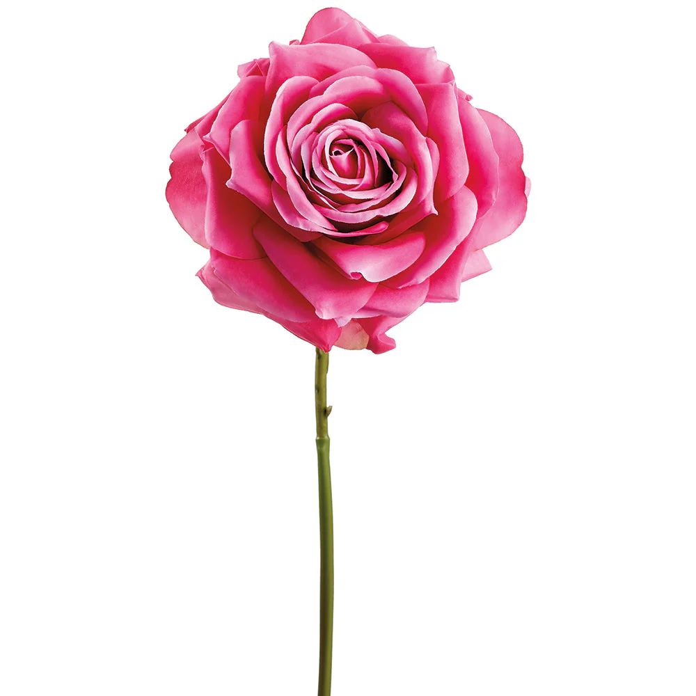 16" Rose Silk Flower Stem -Rose (Pack of 12)