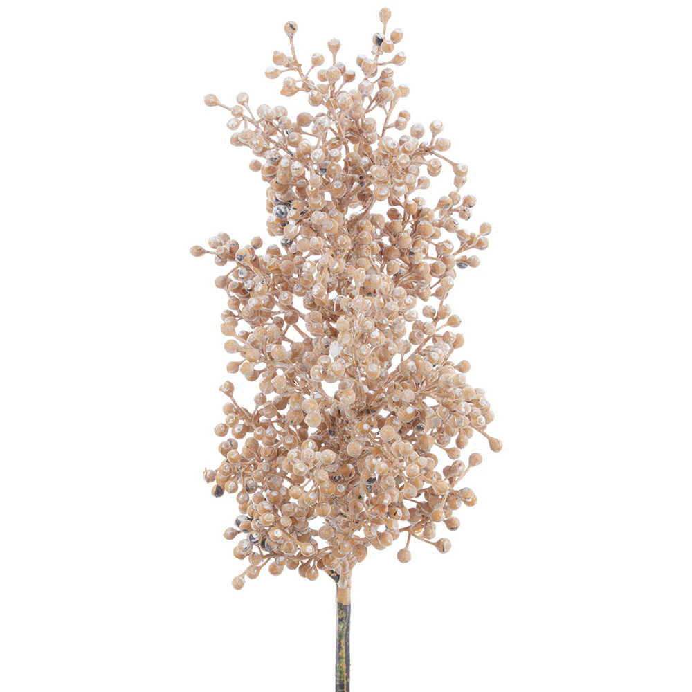 16" Sedum Artificial Flower Stem -Beige (Pack of 6)