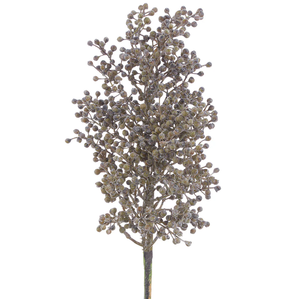 16" Sedum Artificial Flower Stem -Green/Brown (Pack of 6)