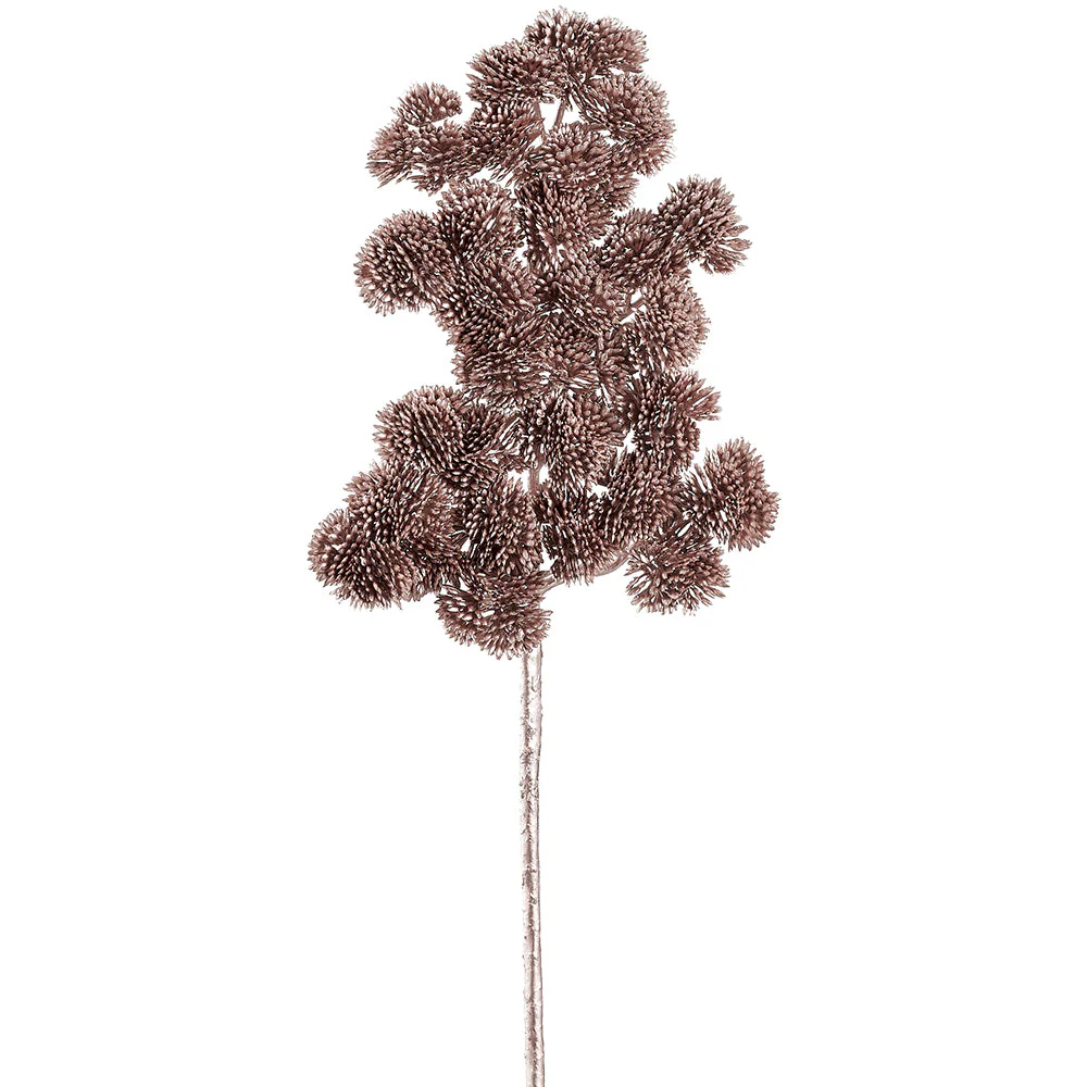 17.5" Metallic Artificial Sedum Pine Stem -Rose Gold (Pack of 12)
