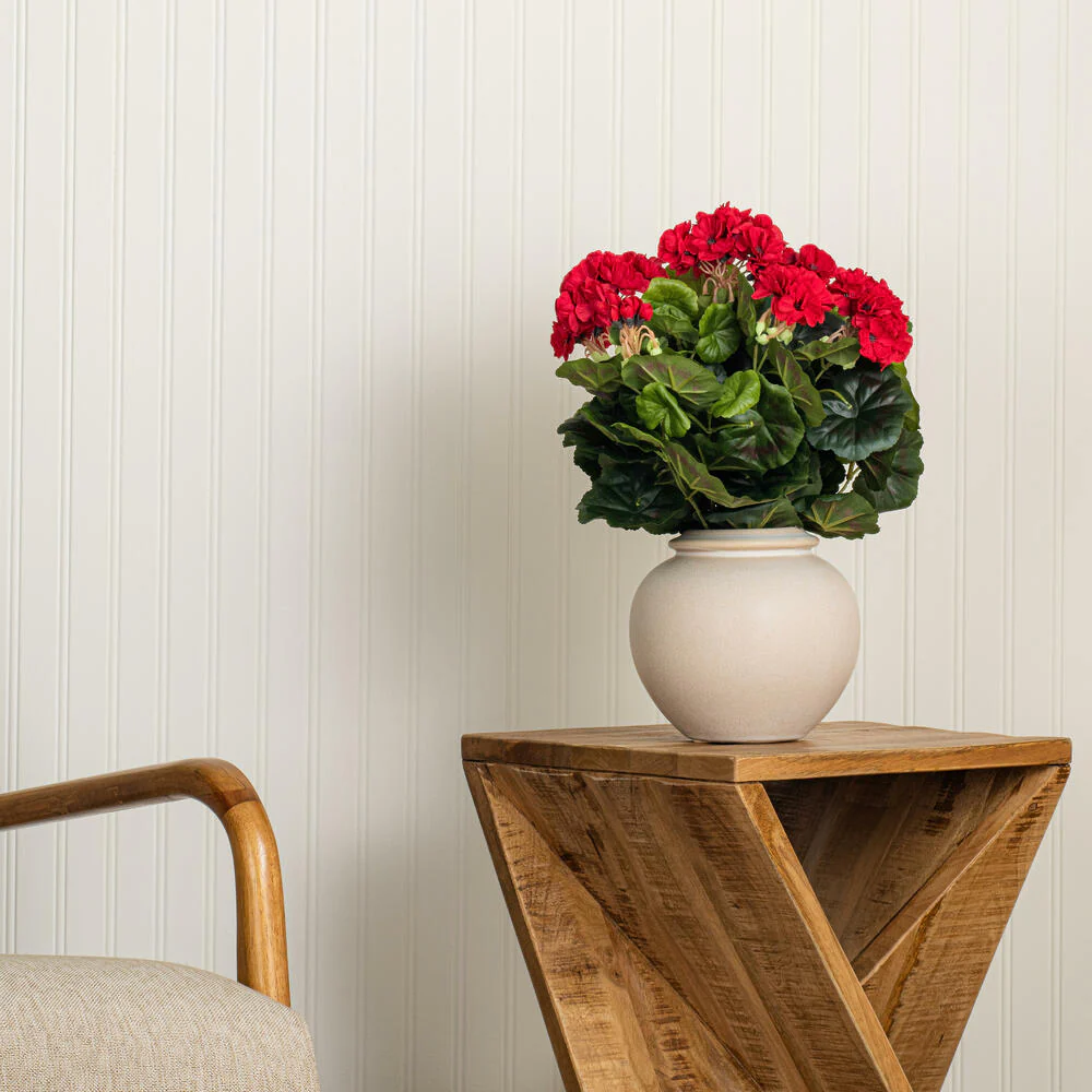 17.5" Silk Geranium Flower Bush -Red (Pack of 4) - Image 6