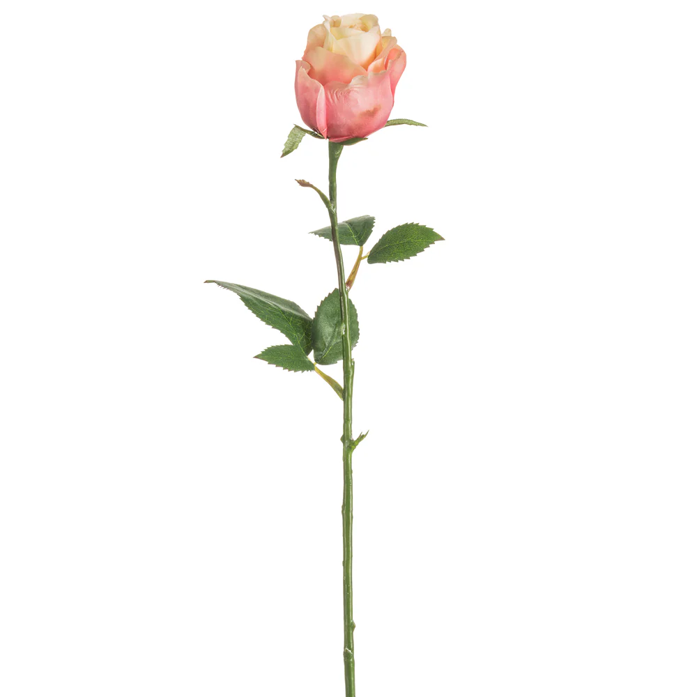 17.5" Silk Rose Bud Flower Spray -Pink (Pack of 12)