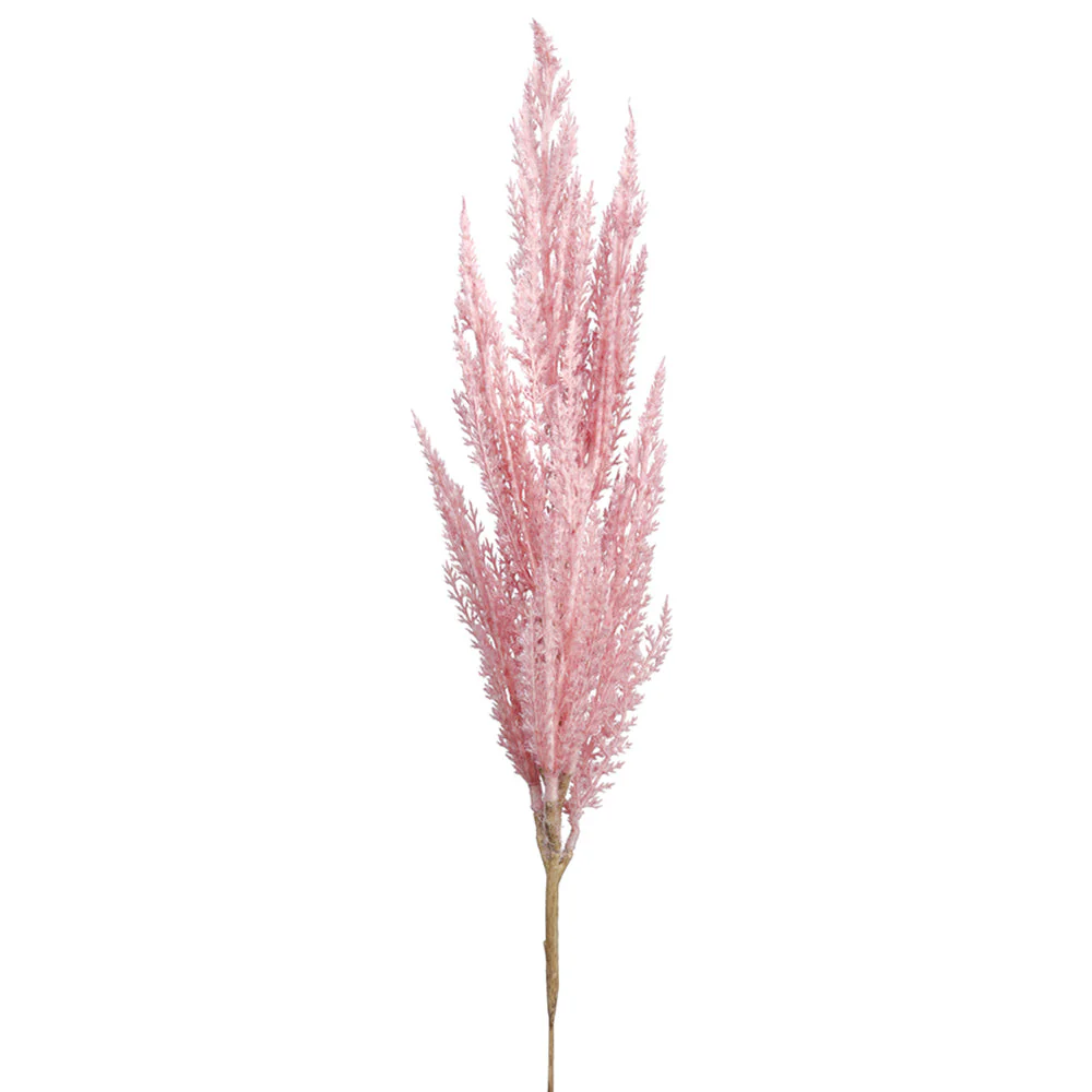 17" Artificial Pampas Grass Stem -2 Tone Pink (Pack of 12)