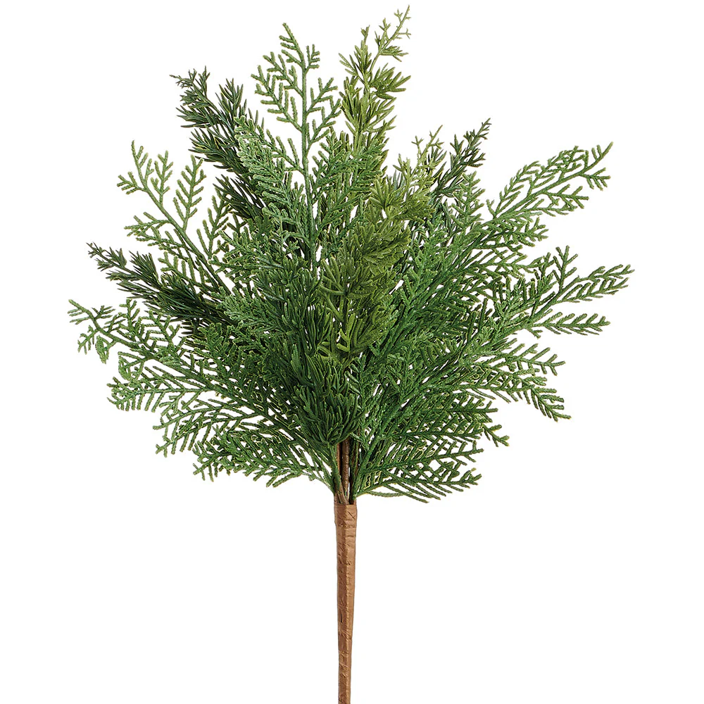17" Mixed Artificial Cypress Plant -Green (Pack of 6)