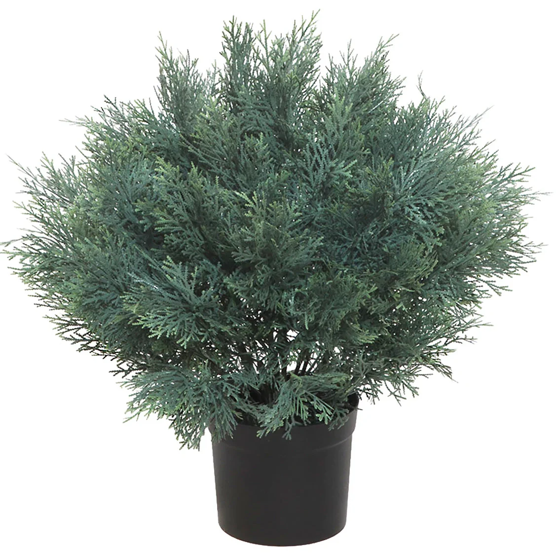 17" Outdoor UV-Resistant Artificial Cedar Plant w/Pot -Gray/Green (Pack of 2)