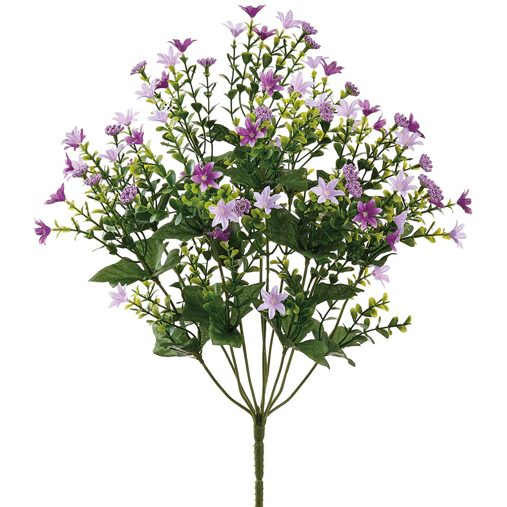 17" Wild Starflower Artificial Flower Bush -Purple/Lavender (Pack of 12)