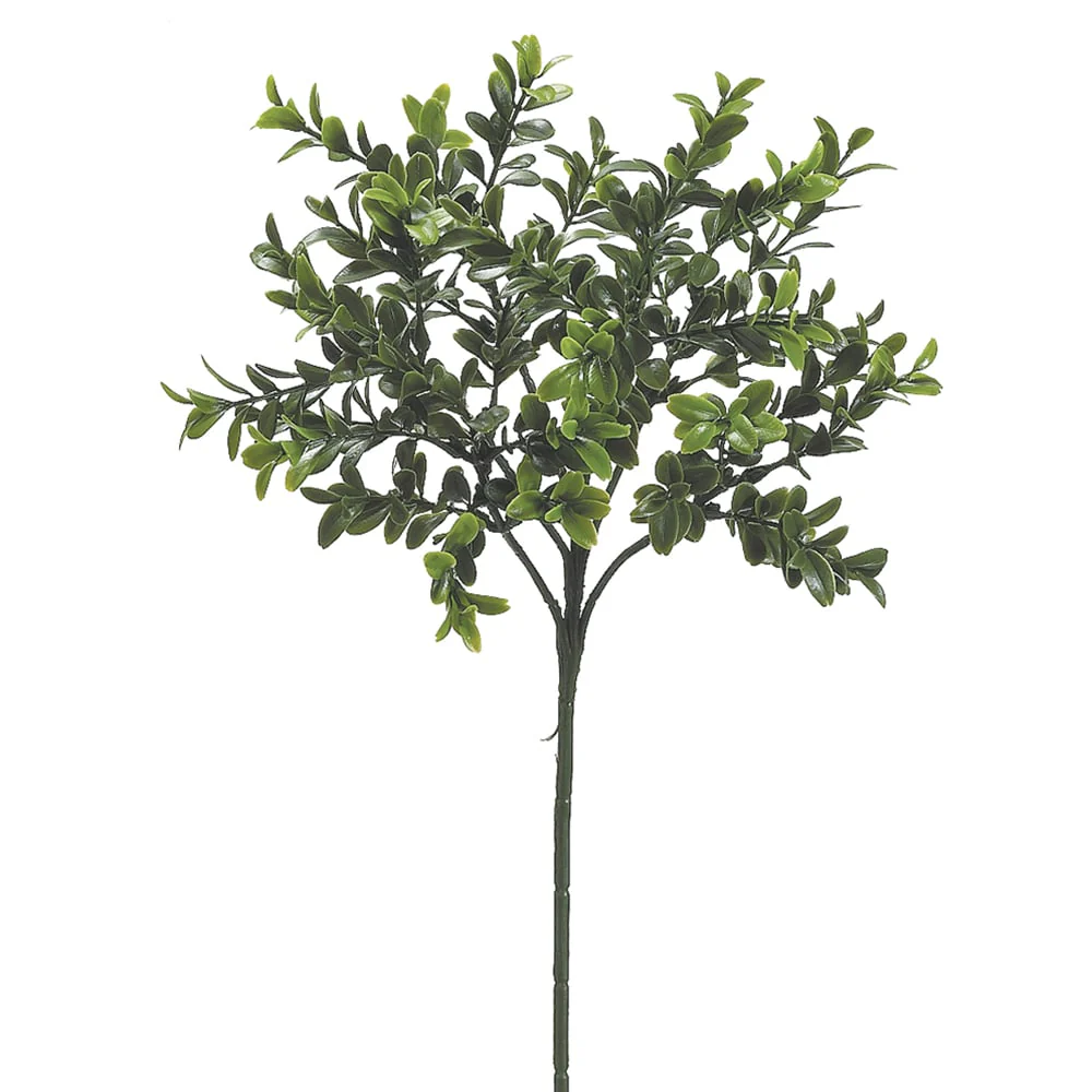 18.5" Artificial Plastic Boxwood Stem -Green (Pack of 24)