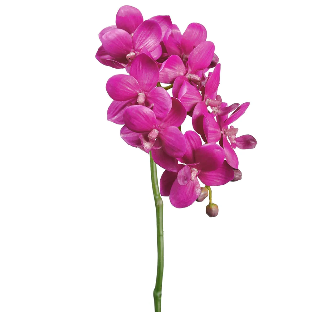 18.5" Hand-Wrapped Silk Small Phalaenopsis Orchid Flower Spray -Violet (Pack of 12)