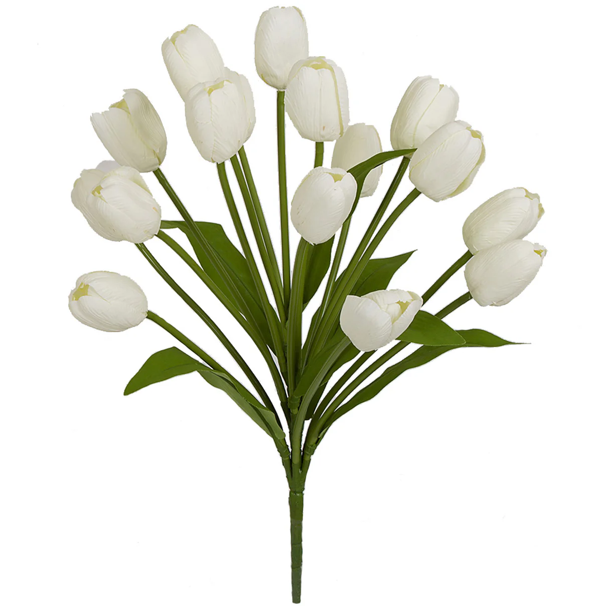 18.5" IFR Artificial Tulip Flower Bush -White (Pack of 6)
