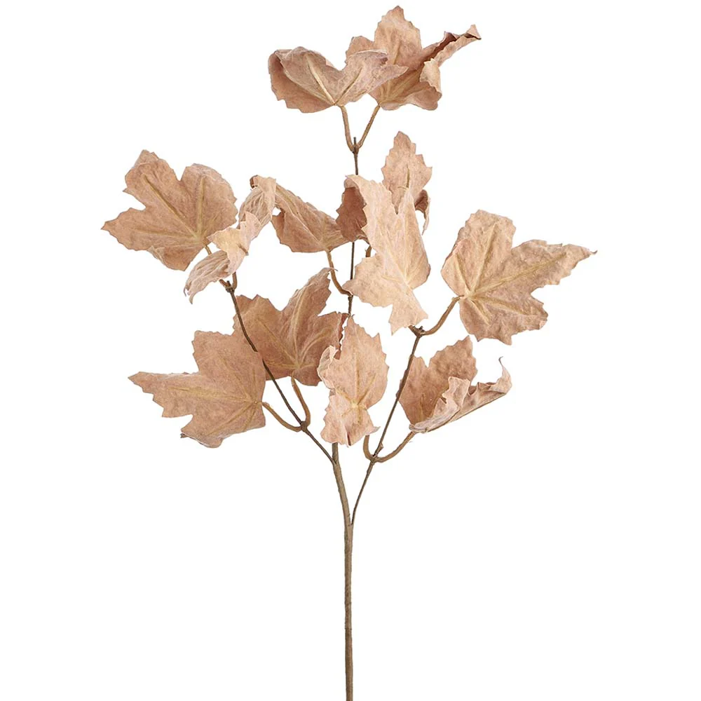 18.5" Maple Leaf Silk Stem -Mustard (Pack of 12)
