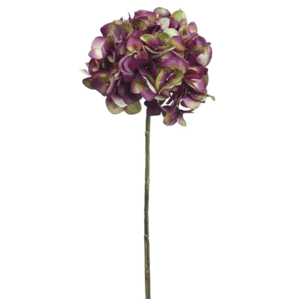 18.5" Silk Hydrangea Flower Spray -Eggplant (Pack of 12)