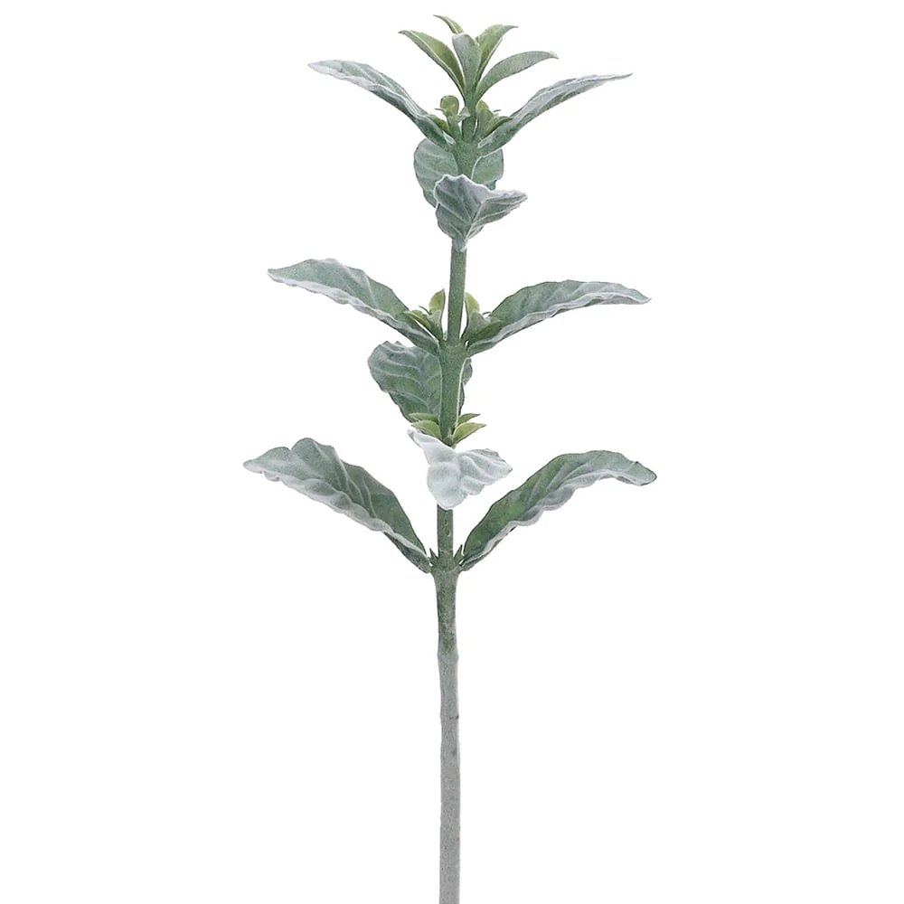 18.5" Silk Lamb's Ear Stem -Green/Gray (Pack of 12)