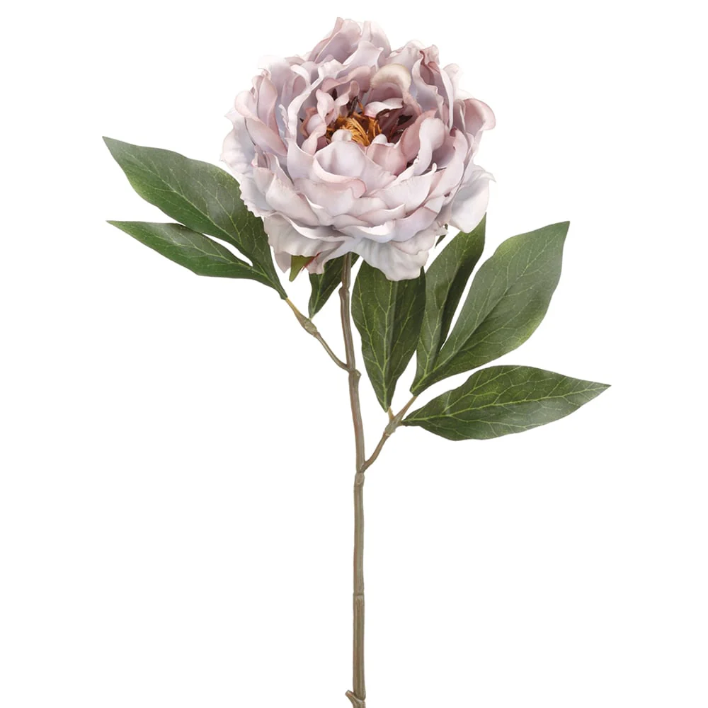 18.5" Silk Peony Flower Spray -Gray (Pack of 12)
