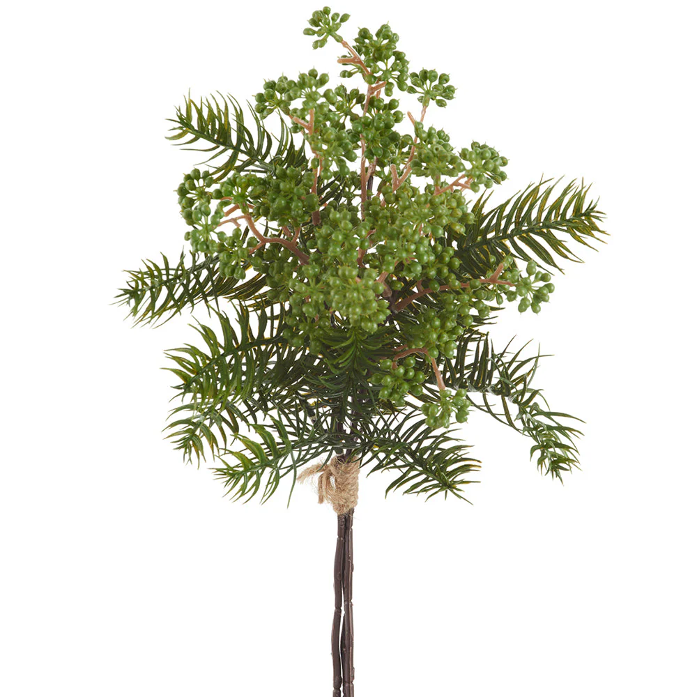 18" Artificial Berry Stem Bundle -Green (Pack of 12)