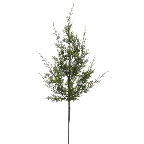 18" Artificial Juniper & Berry Stem -Green (Pack of 24)
