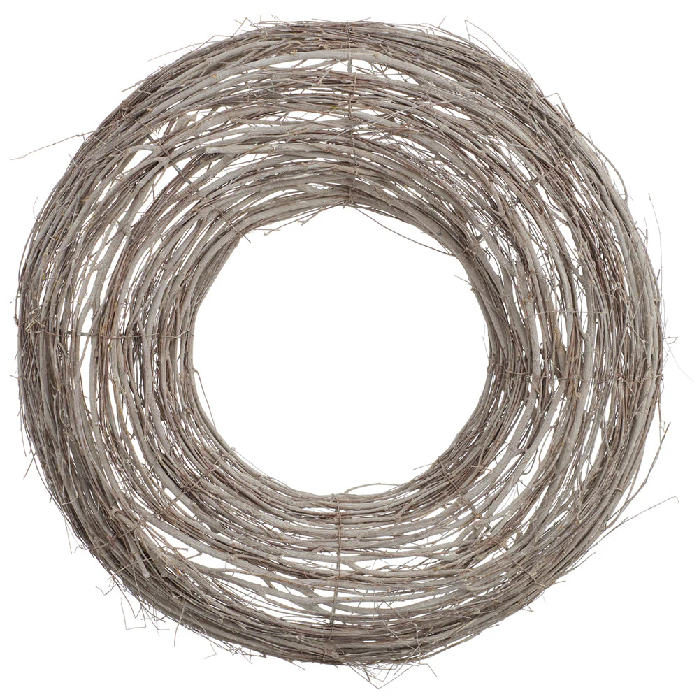 18" Birch Twig Wreath -Whitewashed (Pack of 6)