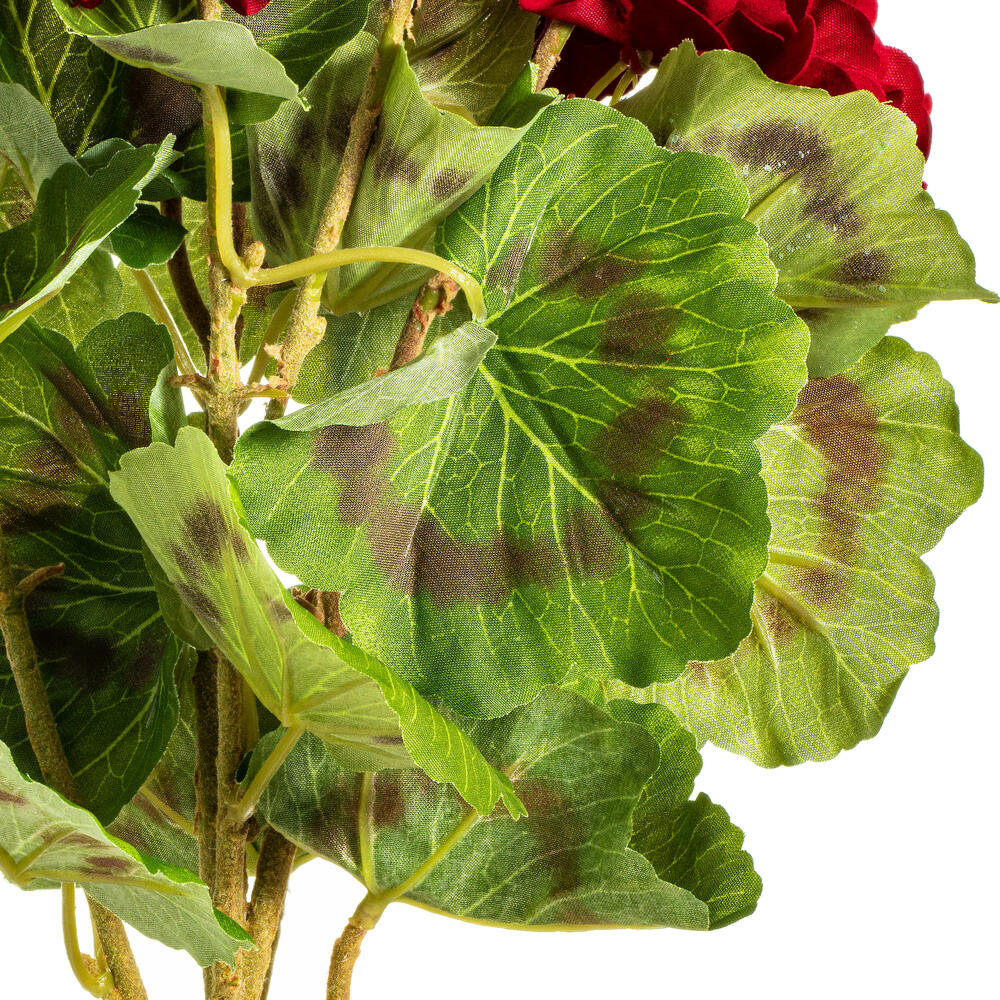 18" Geranium Silk Flower Bush -Red (Pack of 8) - Image 5