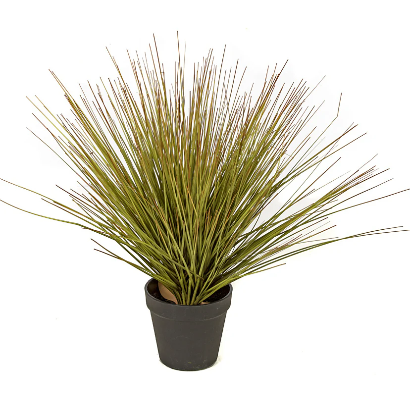 18" IFR PVC Onion Grass Artificial Plant w/Pot -Green/Mustard (Pack of 6)