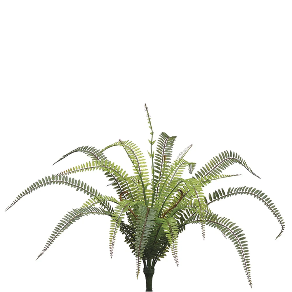 18" PE Soft-Touch Artificial Boston Fern Plant -18 Leaves -2 Tone Green (Pack of 12)