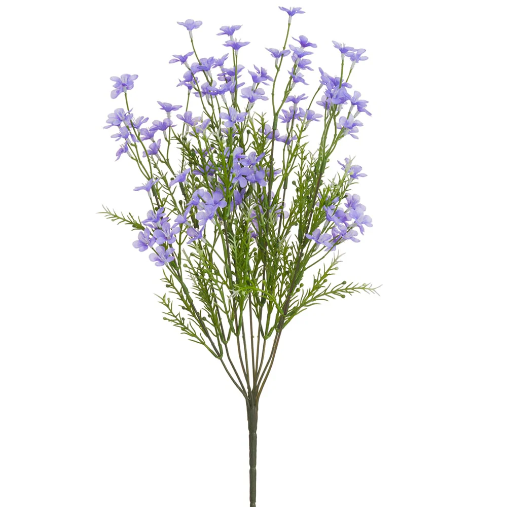 18" Silk Forget Me Not Myosotis Flower Bush -Lavender (Pack of 12)