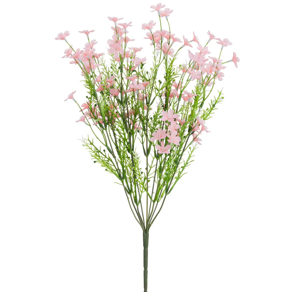18" Silk Forget Me Not Myosotis Flower Bush -Pink (Pack of 12)