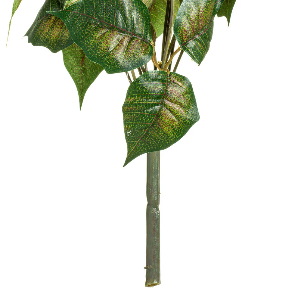 18" Silk Poinsettia Flower Bush -Red (Pack of 6) - Image 4