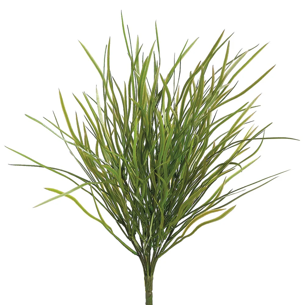 18" Wild Willow Grass Silk Plant -204 Leaves -Green/Brown (Pack of 24)