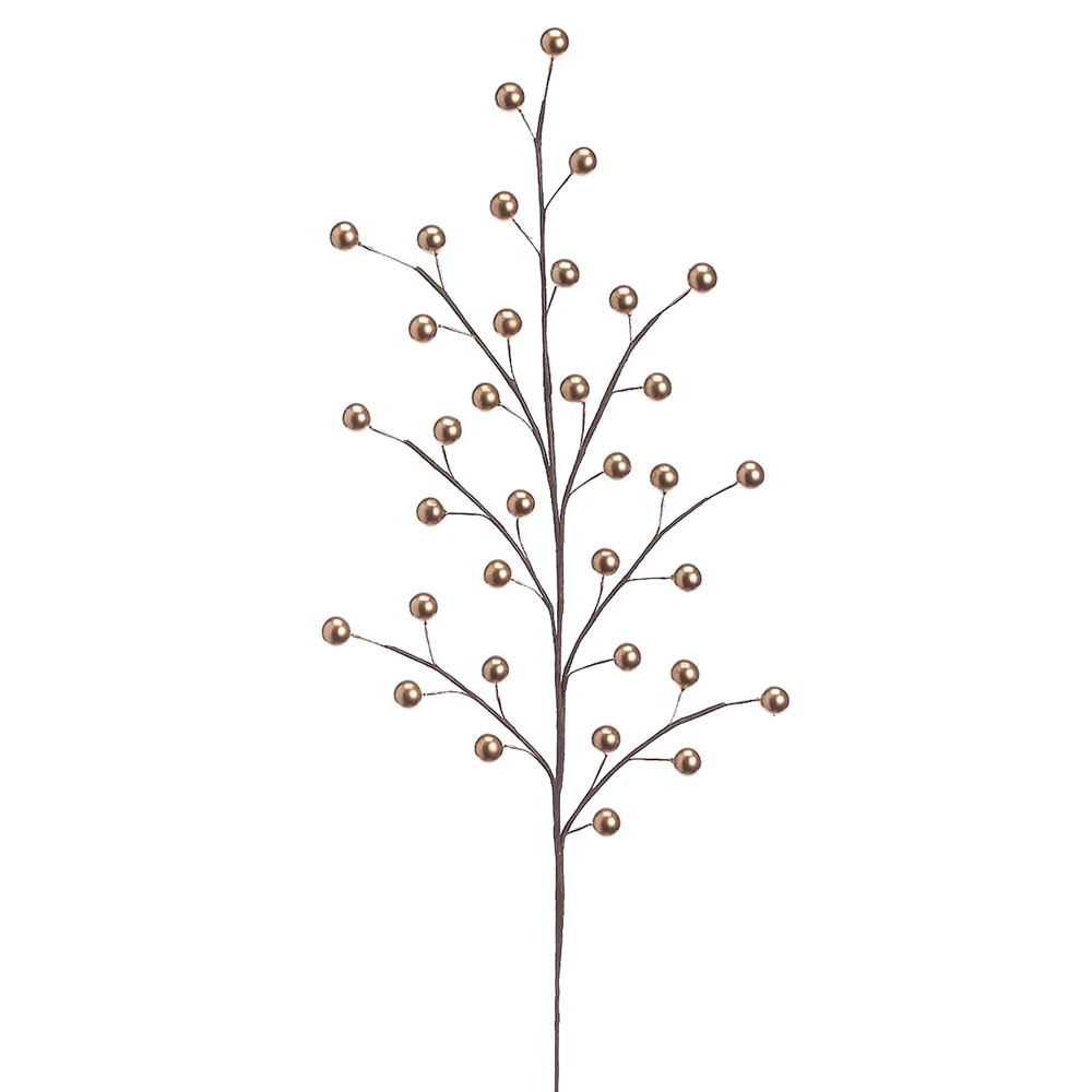 19" Artificial Berry Spray -Gold (Pack of 24)