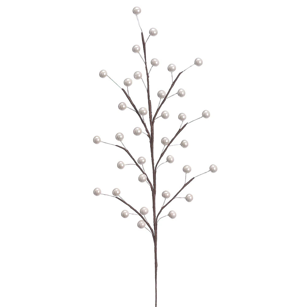 19" Artificial Berry Spray -Pearl (Pack of 24)