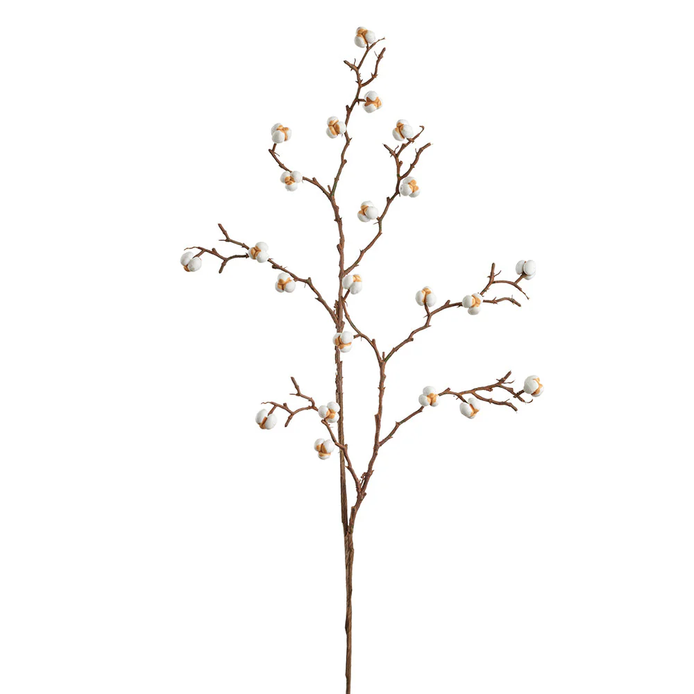 19" Artificial Bittersweet Berry Stem -White (Pack of 12)