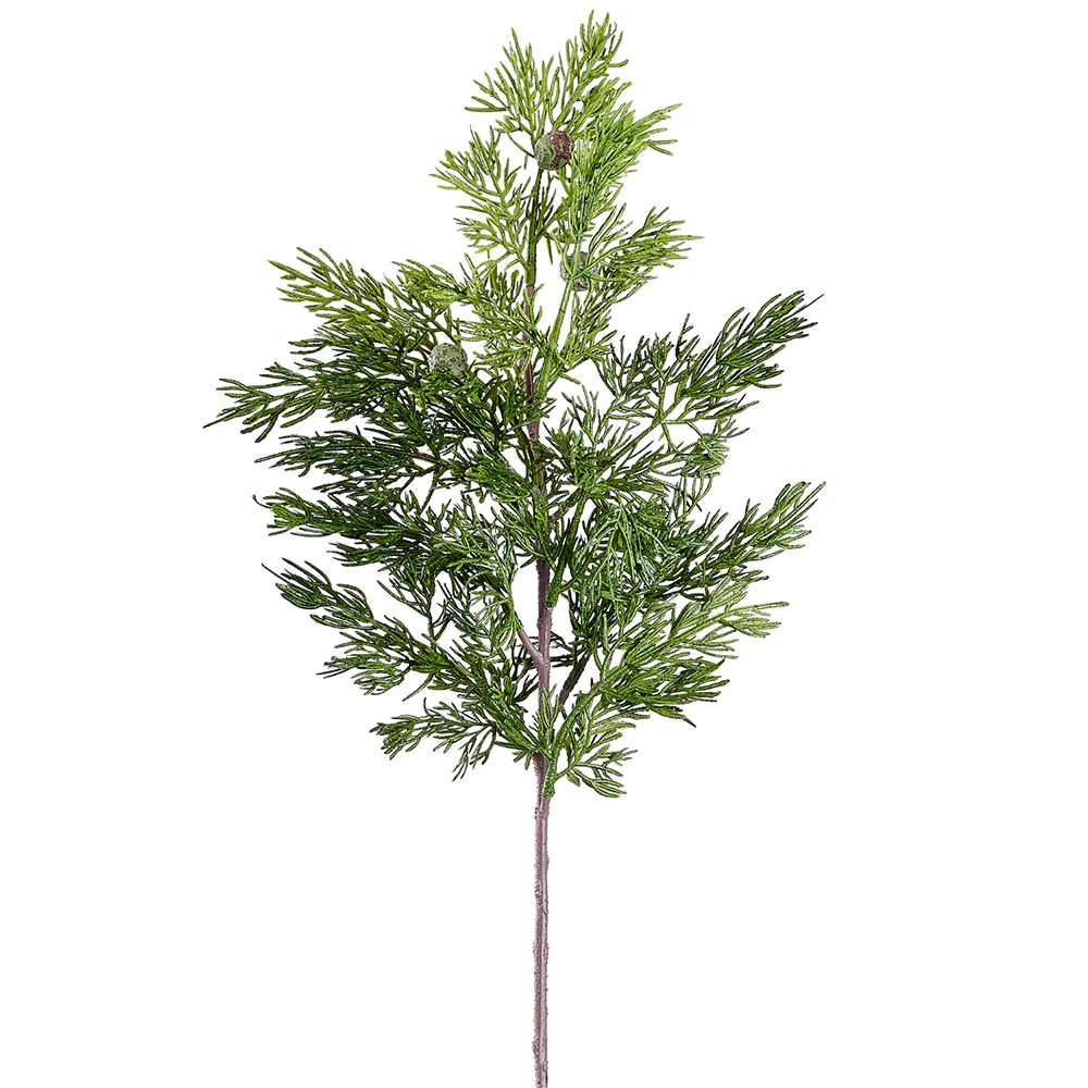 19" Artificial Juniper Stem -Green (Pack of 12)