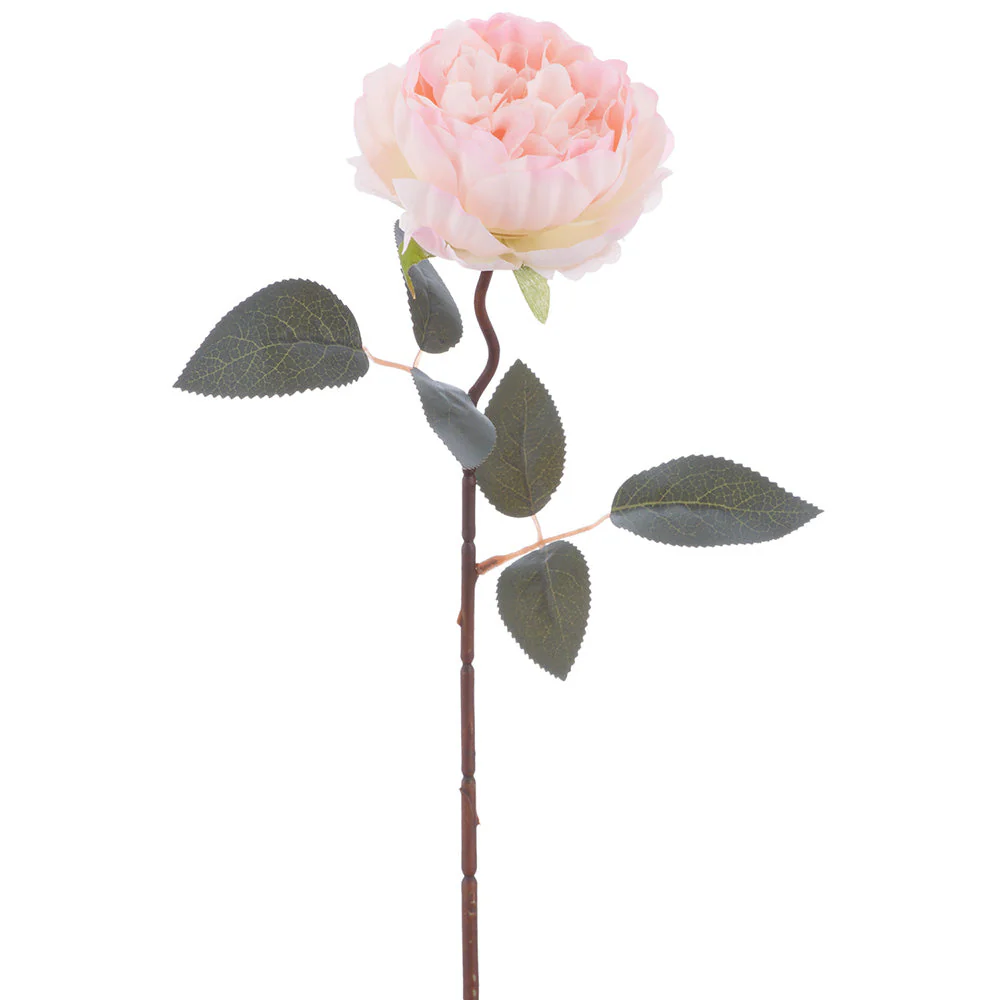 19" Cabbage Rose Silk Flower Stem -Pink (Pack of 12)