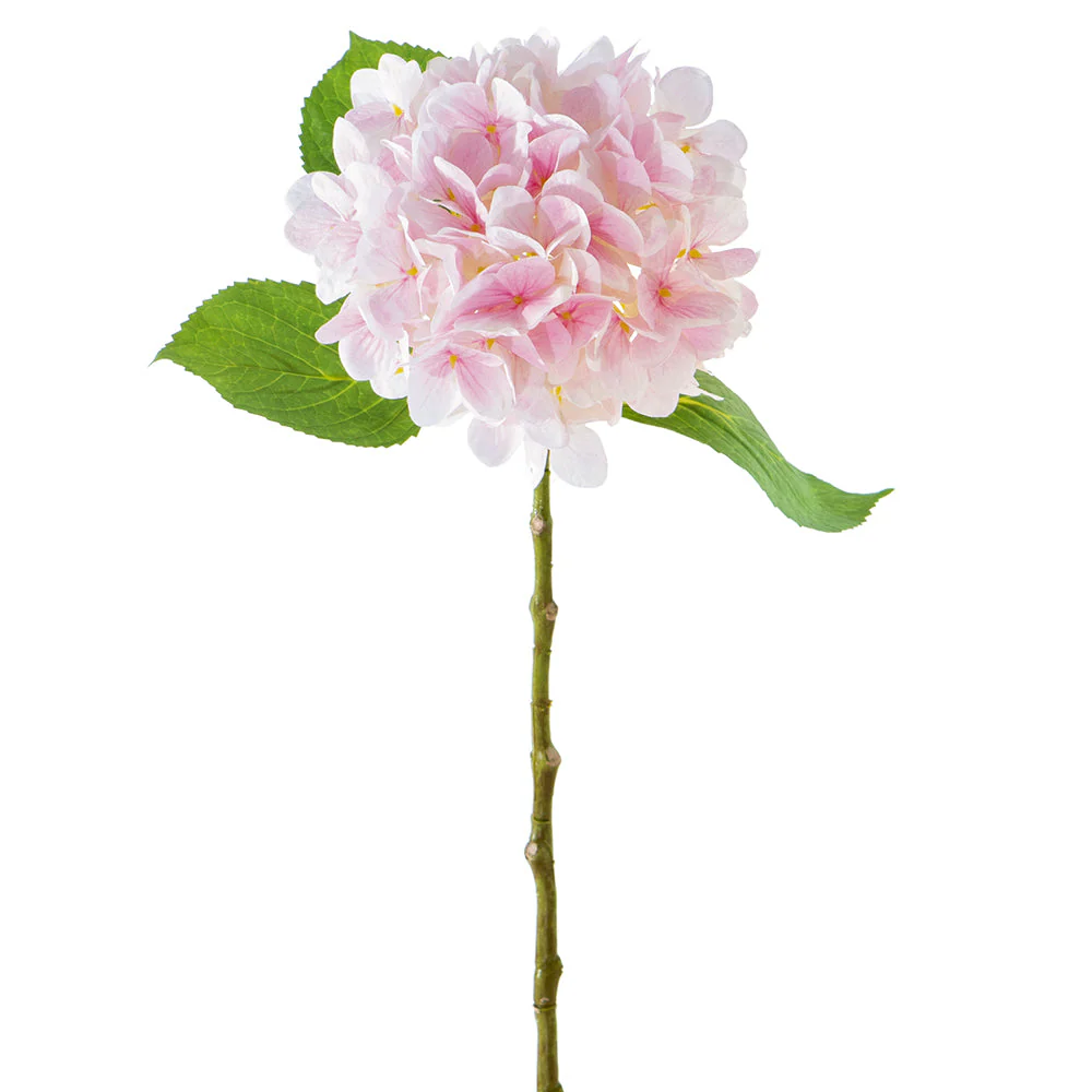 19" Hydrangea Faux Flower Stem -Soft Pink (Pack of 12)