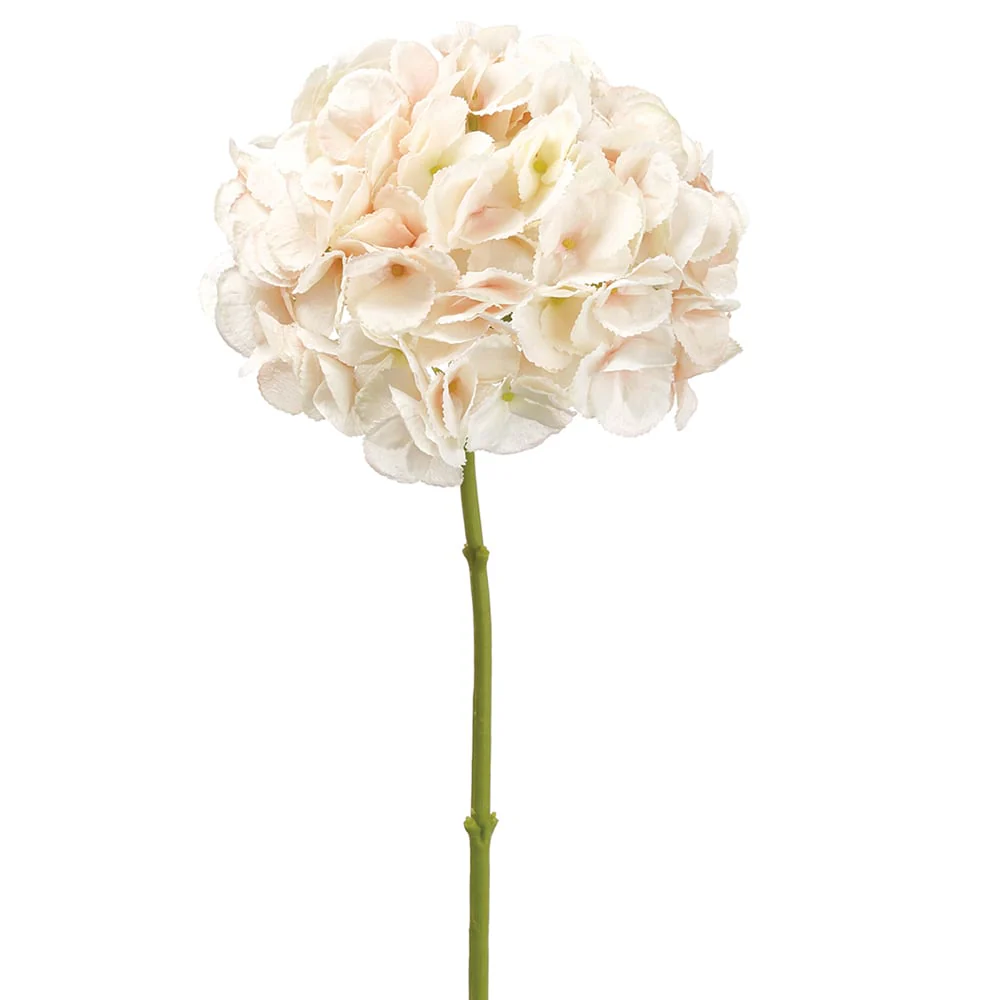 19" Hydrangea Silk Flower Stem -Soft Pink (Pack of 12)