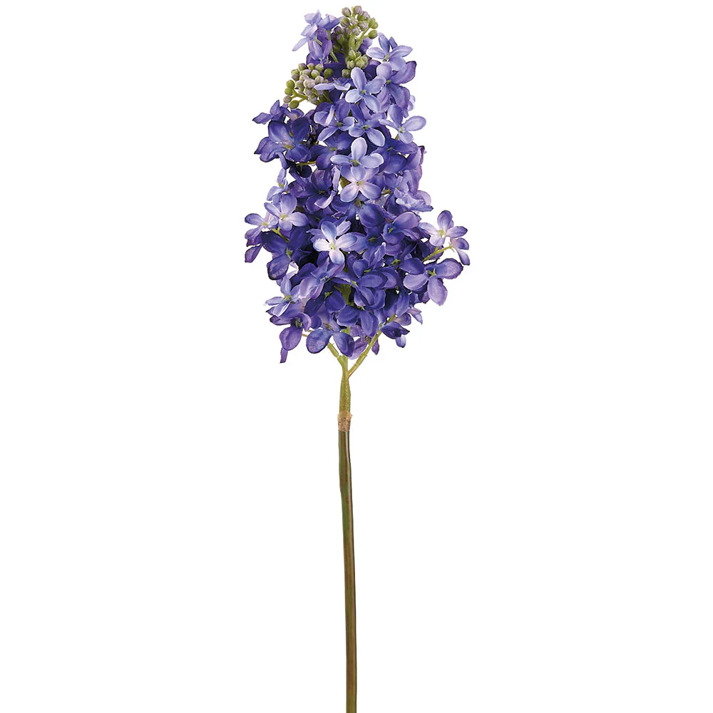 19" Lilac Silk Flower Stem -2 Tone Purple (Pack of 12)