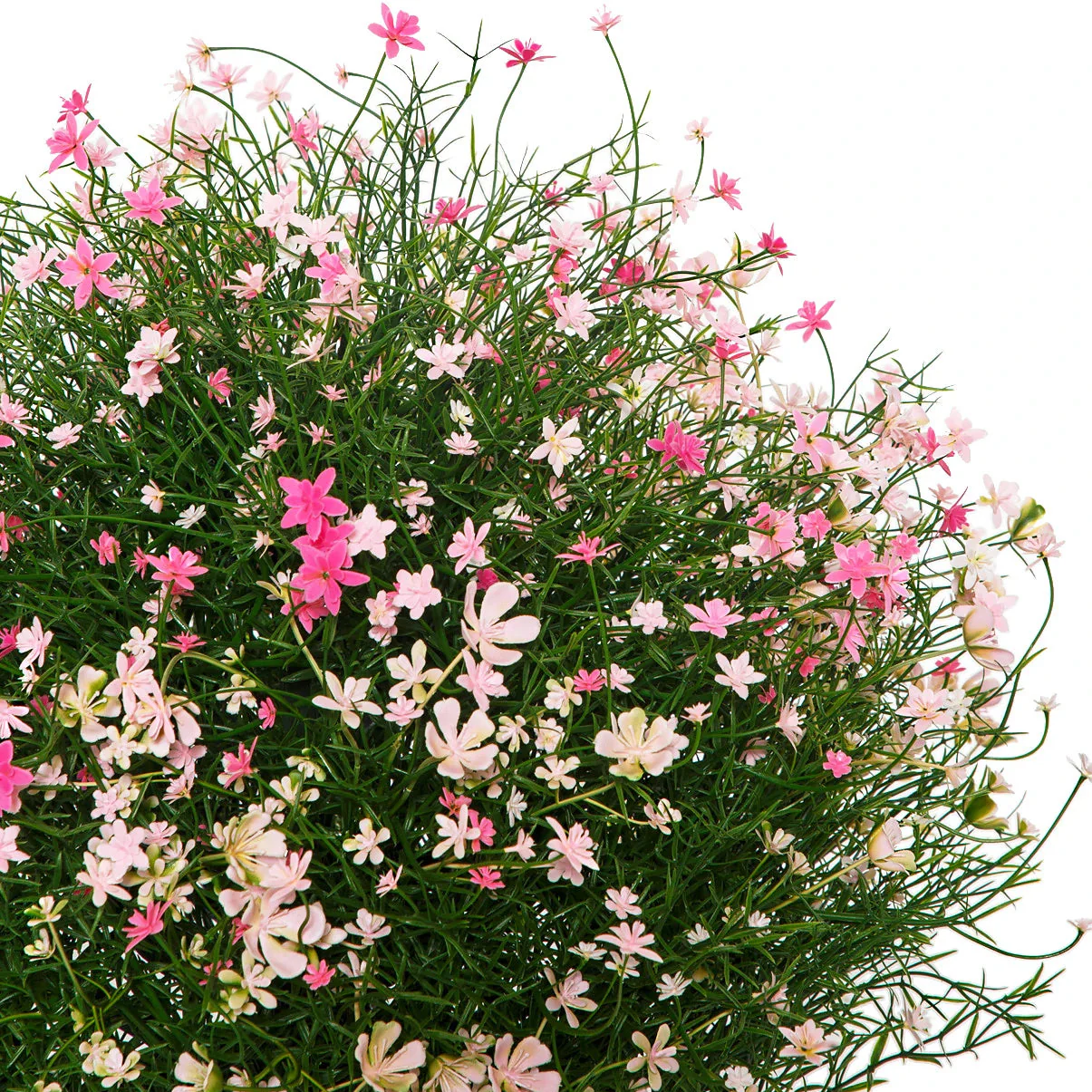 19" Outdoor UV-Resistant Artificial Baby's Breath Flower Plant w/Pot -2 Tone Pink (Pack of 2) - Image 2