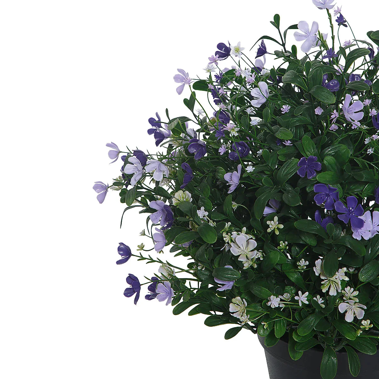 19" Outdoor UV-Resistant Artificial Baby's Breath Flower Plant w/Pot -Purple/Lilac (Pack of 2) - Image 2