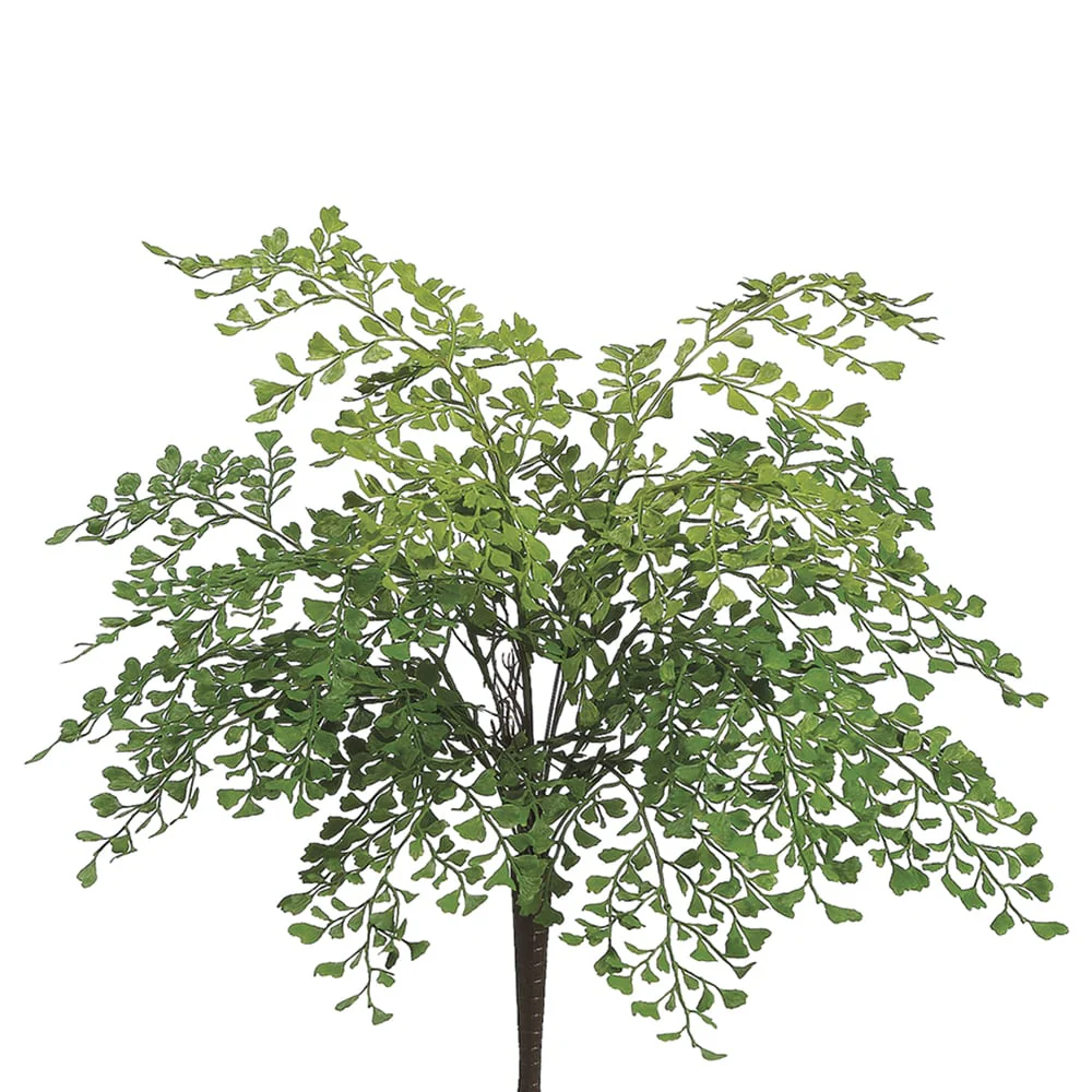 19" Plastic Maidenhair Fern Artificial Plant -Green (Pack of 12)