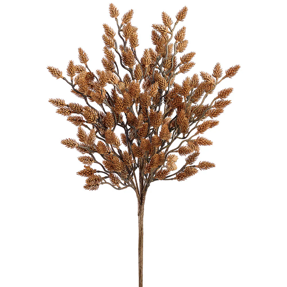 19" Plastic Pinecone Artificial Plant -Brown (Pack of 12)