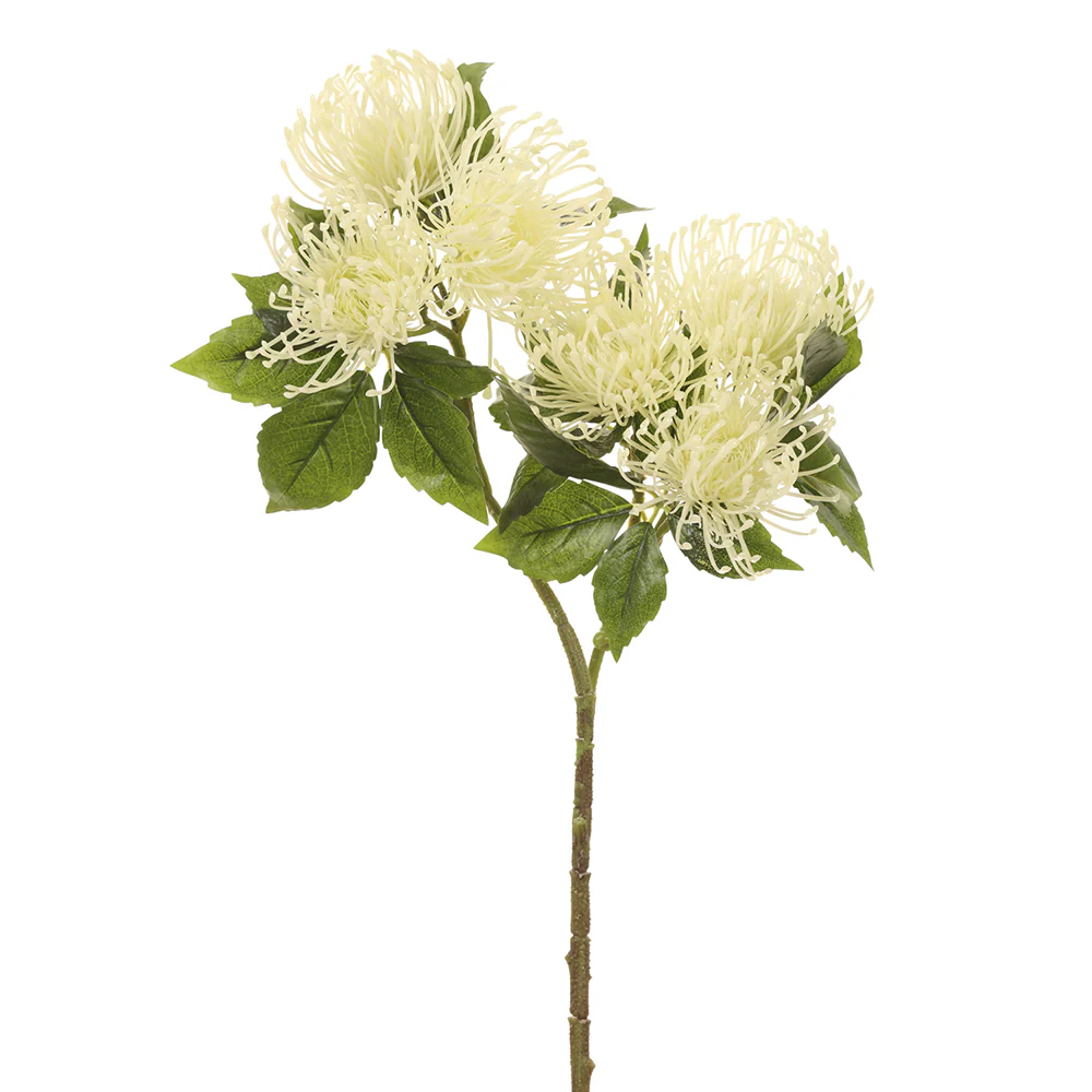 19" Protea Artificial Flower Stem -Cream (Pack of 12)