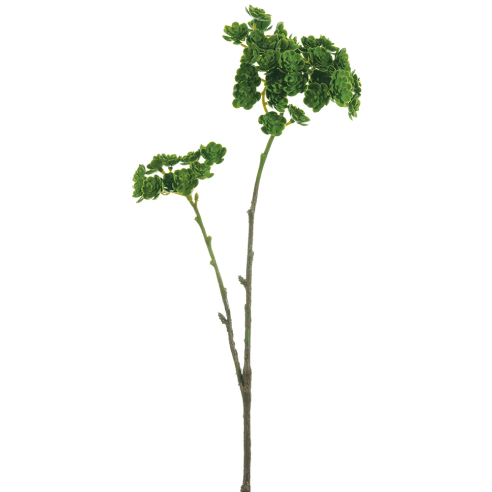19" Real Touch Sedum Artificial Stem -Green (Pack of 12)