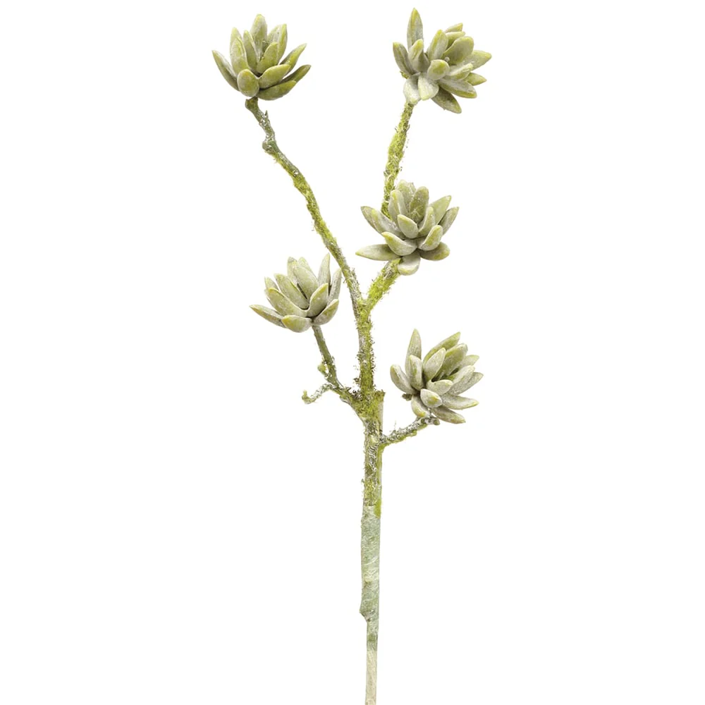 19" Real Touch Sedum Artificial Stem Pick -Green/Gray (Pack of 12)