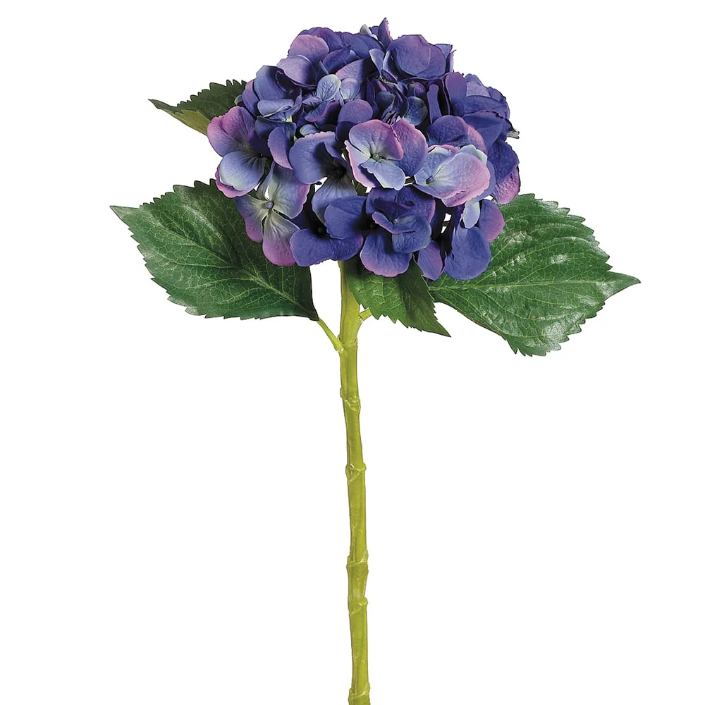 19" Silk Large Hydrangea Flower Spray -Blue/Helio (Pack of 12)