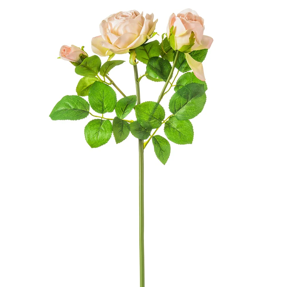 19" Silk Rose Flower Stem With Bud -Pink (Pack of 12)