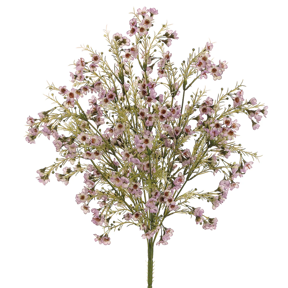 19" Silk Waxflower Flower Bush -Lavender (Pack of 12)