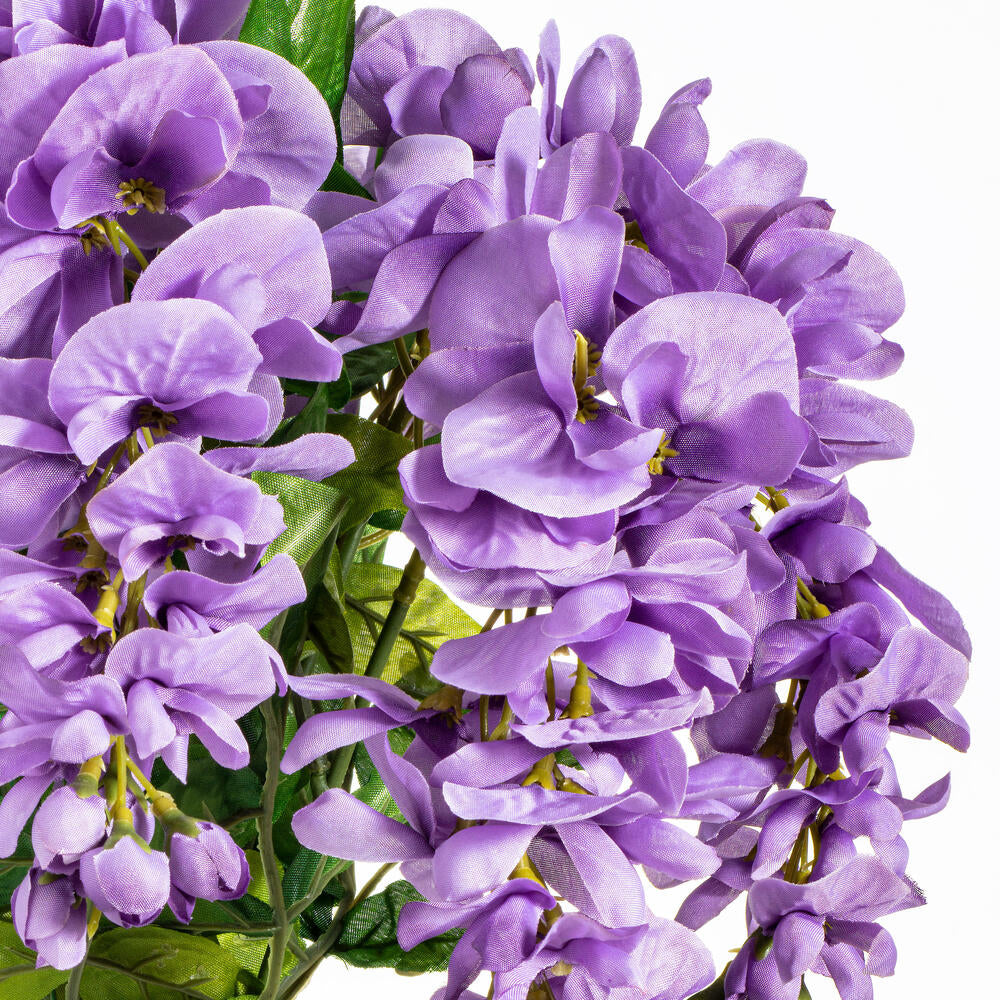 19" Silk Wisteria Flower Bush -Lavender (Pack of 4) - Image 2