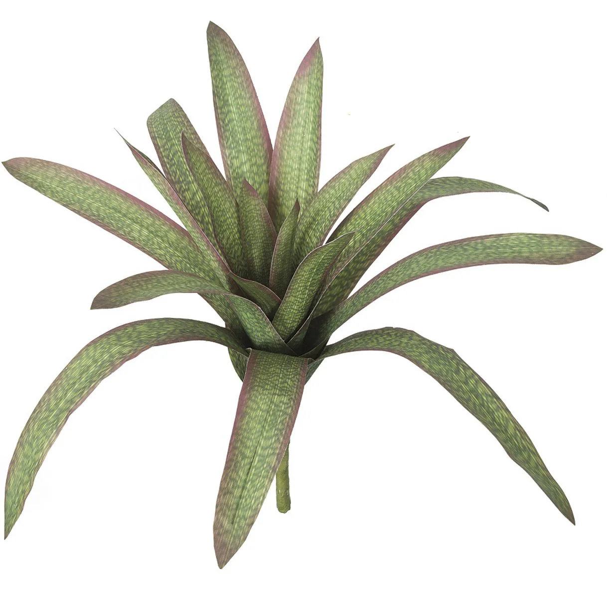 19" Soft-Touch Artificial Bromeliad Plant -Green/Red (Pack of 4)